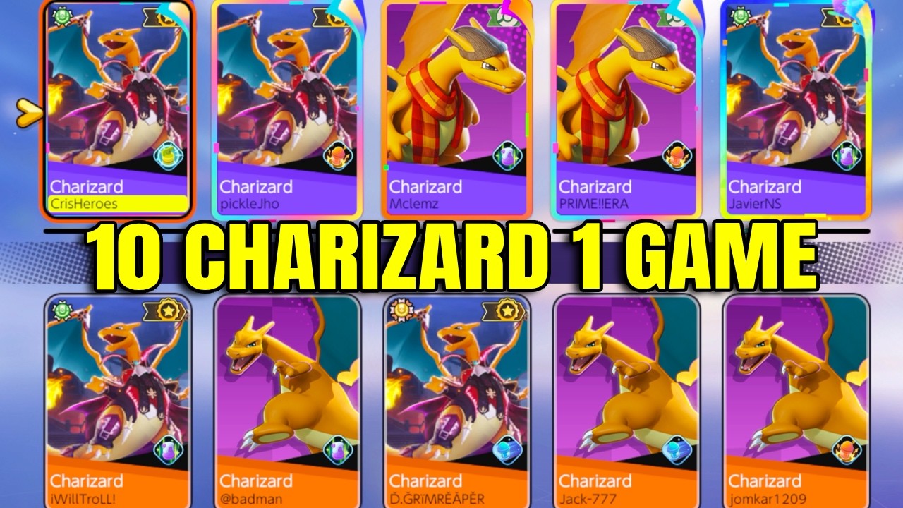 10 CHARIZARD in the same Game is a Hilarious Mess | Pokemon Unite