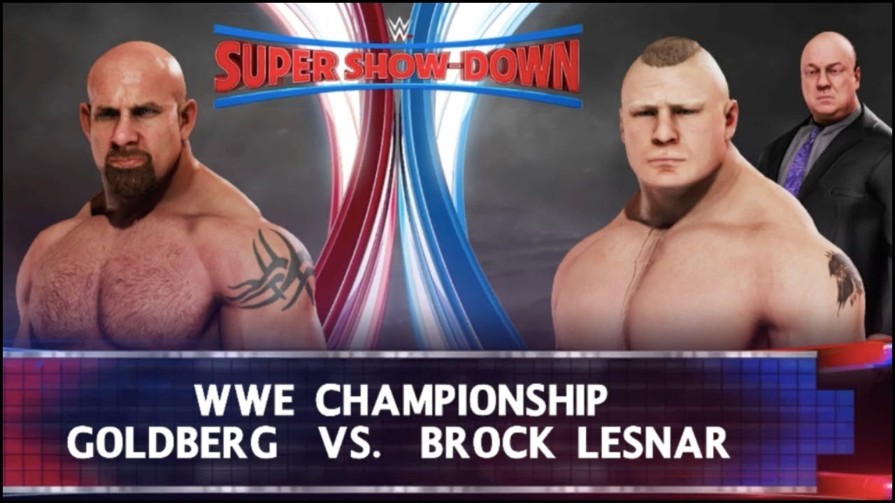 GOLDBERG VS BROCK LESNAR SUPER SHOWDOWN 2020 ! WWE 2K20 GAMEPLAY