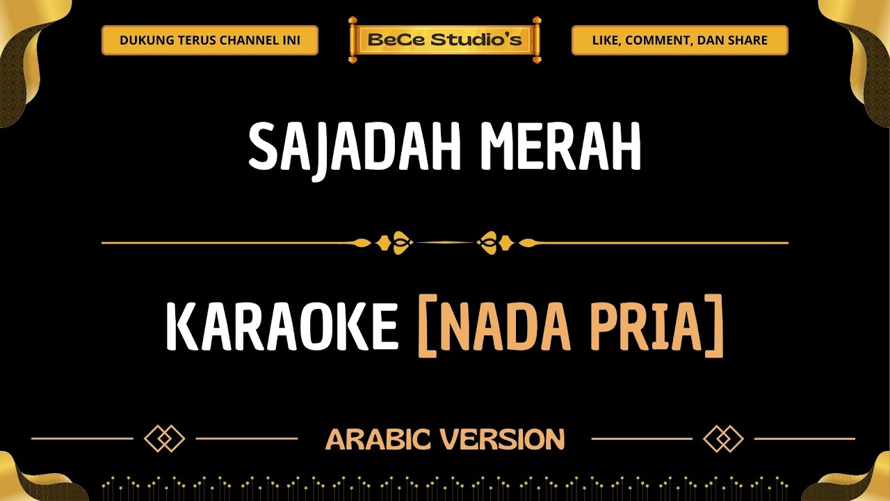 [Nada Pria] Karaoke - Sajadah Merah || Arabic Version