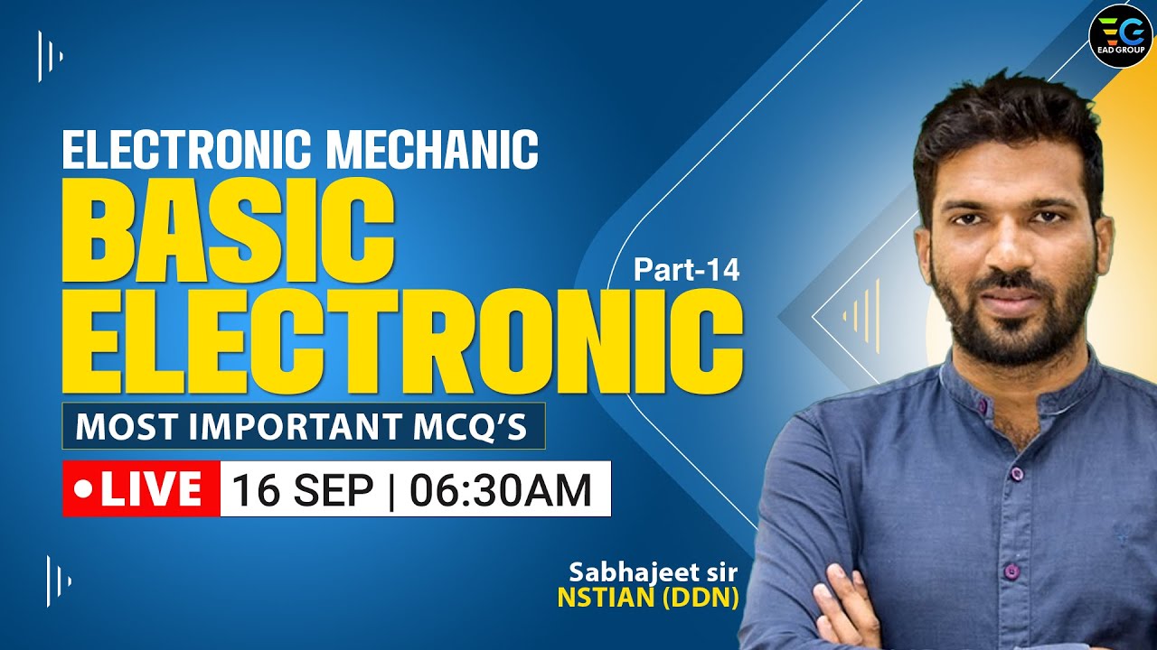 14 | Basic Electronic Most important MCQ'S | Electronic Mechanic | BARC, ISRO, NPCIL | Sabhajeet Sir