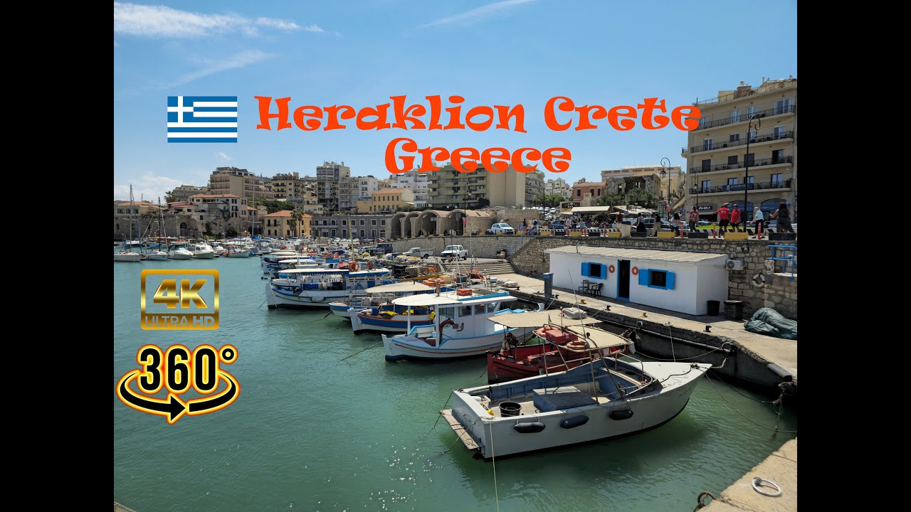 Discover Old Heraklion City, Crete, Greece in 360° VR - Captivating 4K Views Await!