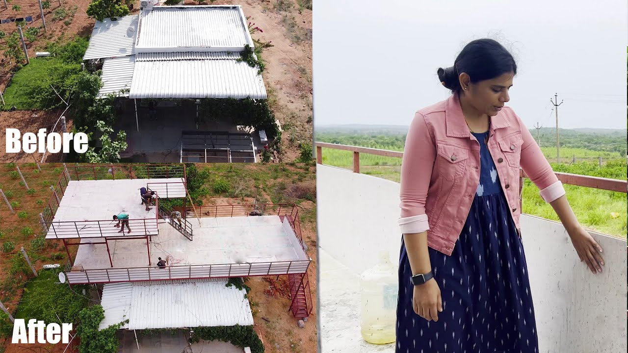 రేకుల షెడ్ మీద డాబా ||Prefab Iron Structure Building|| B like Bindu