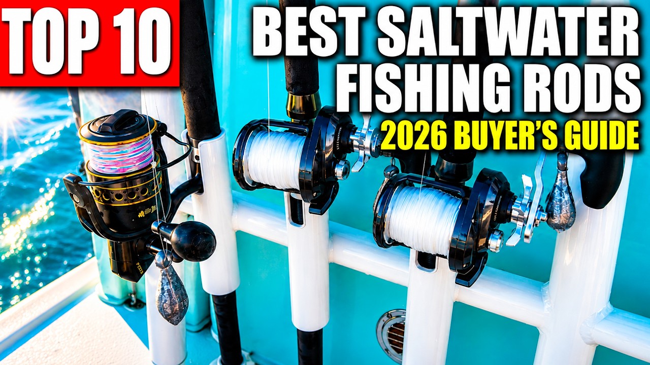 TOP 10 Best Saltwater Fishing Rods (2026 Buyer's Guide)