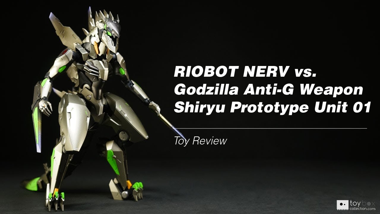 Sentinel RIOBOT NERV vs. Godzilla Anti-G Weapon Shiryu Prototype Unit 01 action figure toy reivew