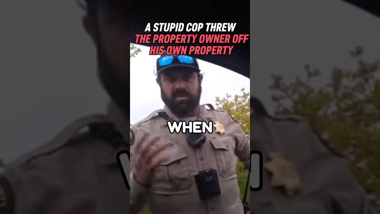 Cop Threatens Wrong Guy... It's HIS Land! #cops #shorts