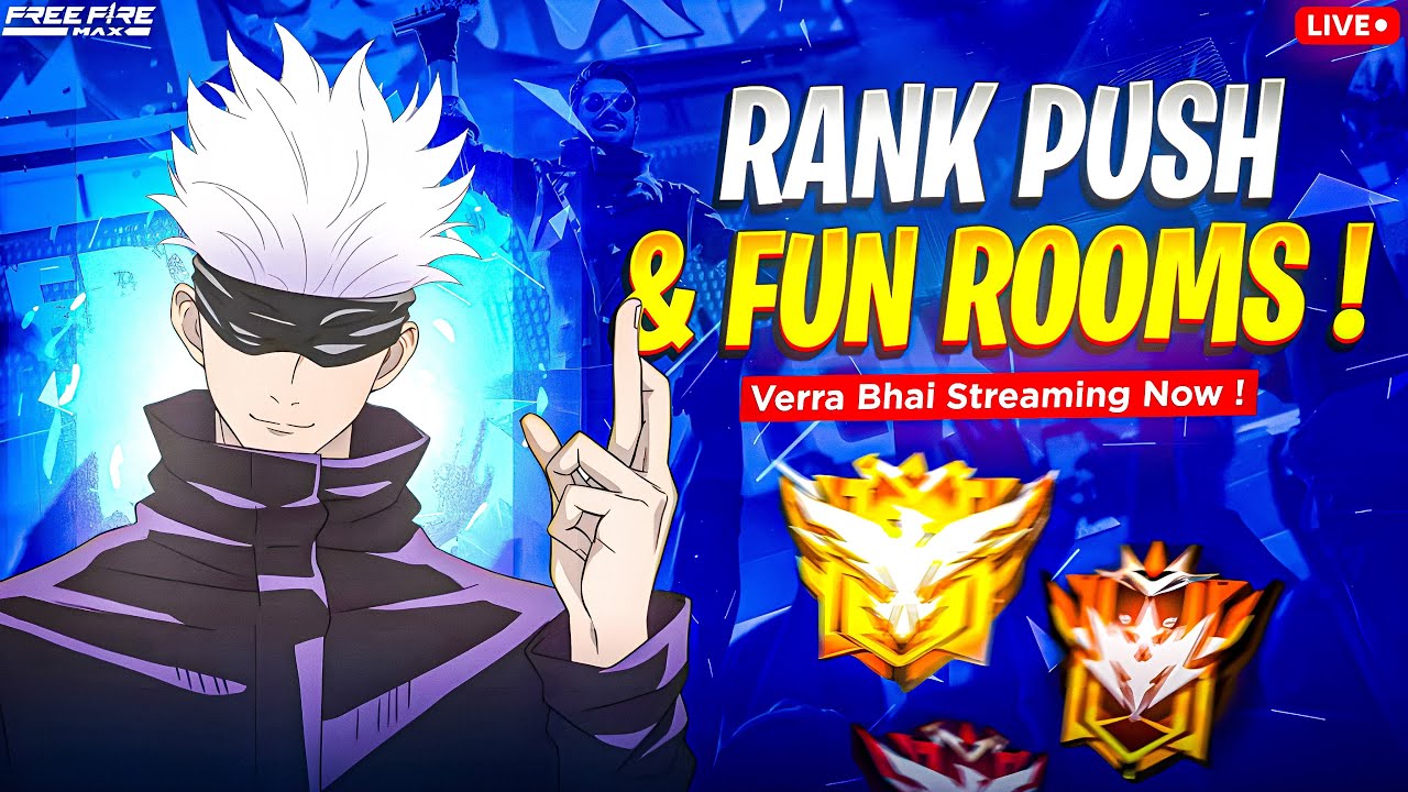 Free fire Rank push Live fun rooms Free Fire Telugu - VEERACHANDU is Live Telugu Gaming LIVE 