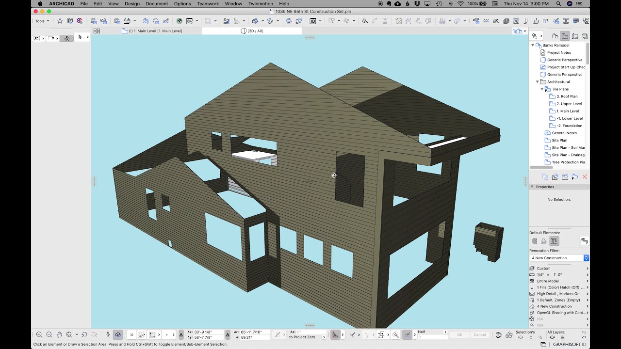 Учебник ARCHICAD №70: Проемы для сайдинга сложного профиля в ARCHICAD 23