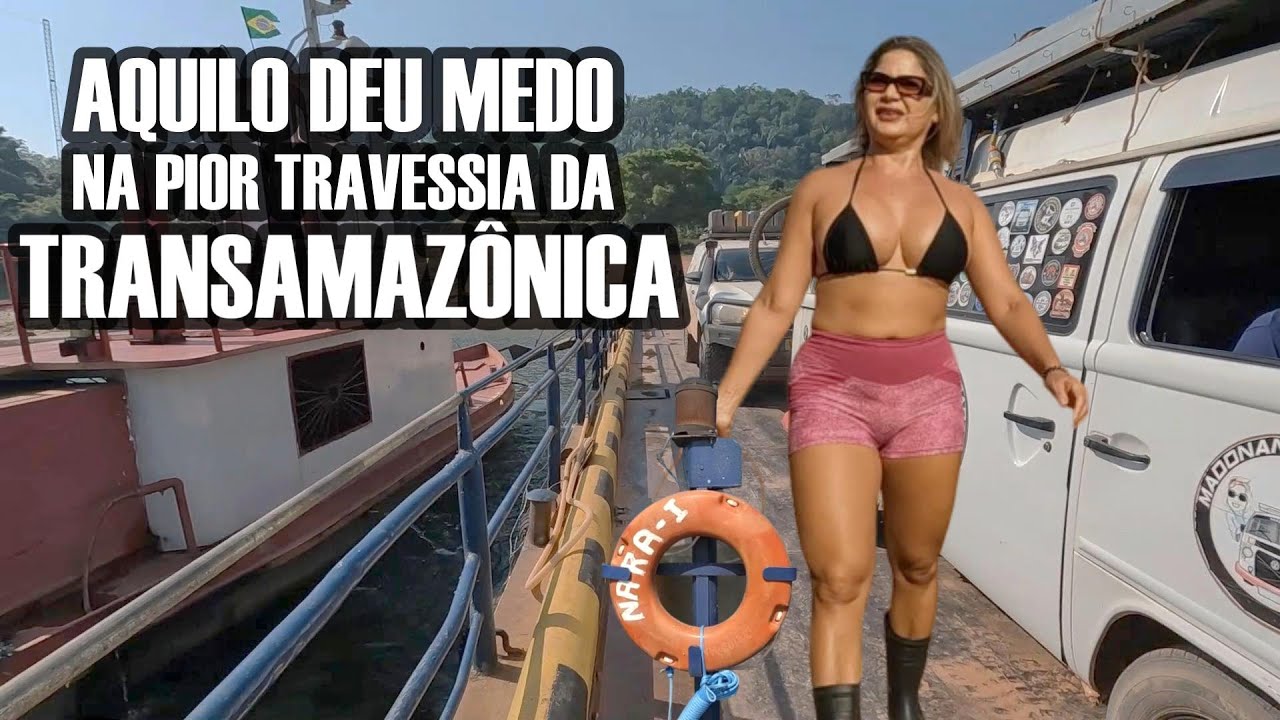 A KOMBI NÃO VAI SUBIR DO OUTRO LADO O RIO TÁ MUITO BAIXO É A SECA NA AMAZONIA NA BR 230 EP 14