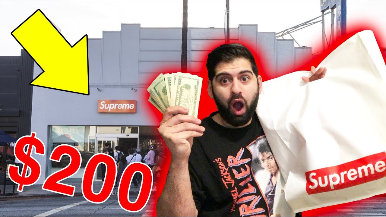 THE $200 SUPREME STORE CHALLENGE!! *YOU WONT BELIEVE WHATS INSIDE*