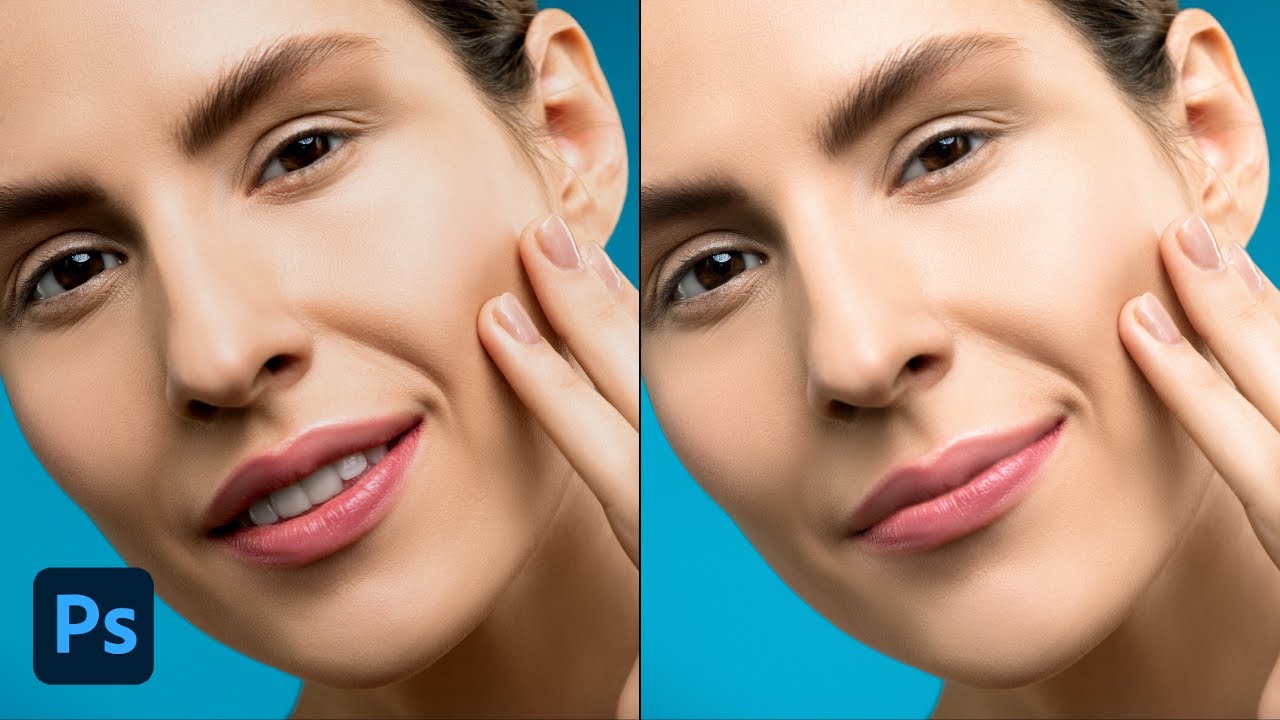 Как сомкнуть губы — урок по Photoshop