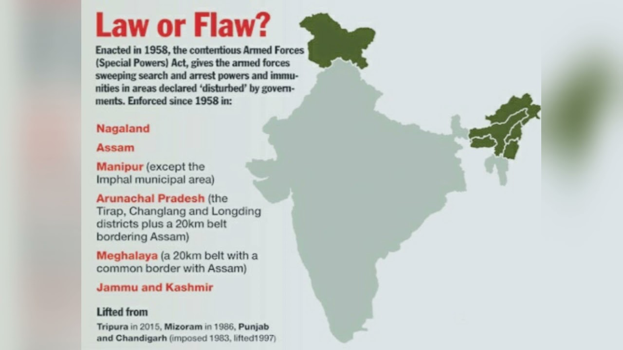 Armed forces special powers act,1958