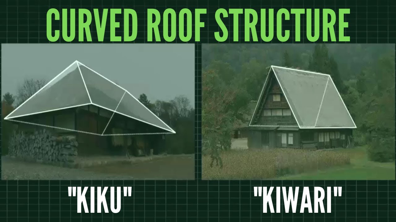 Amazing Kiku and Kiwari Systems in the Curved Roof Structure & Traditional Roofing Materials