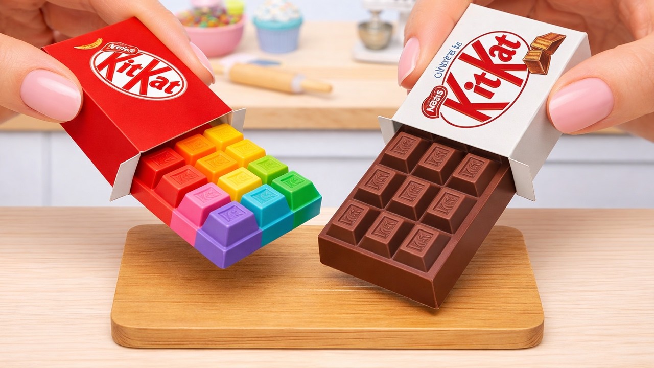 Satisfying Mini Rainbow Cake Recipe with Chocolate 🌈 Making a YUMMY Rainbow Chocolate Cake Ideas