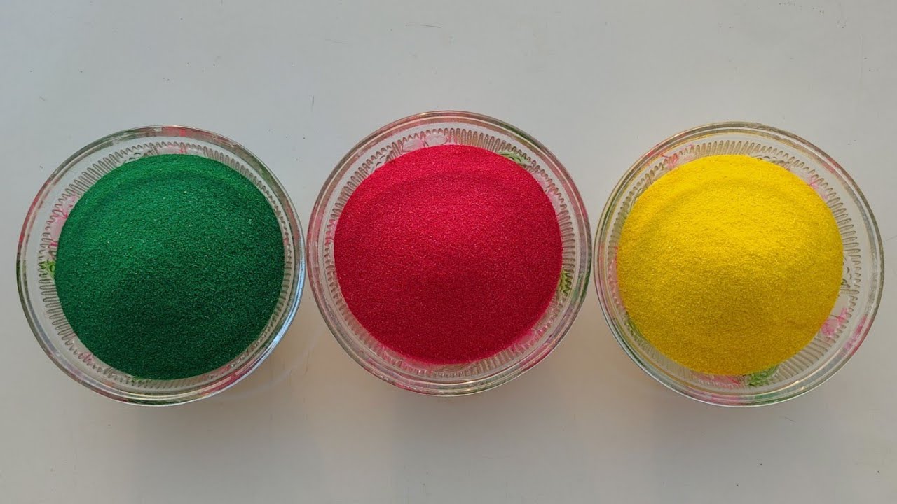 3 easy small daily rangolis using only 3 colours|| Satisfying Sand Art, Relaxing Rangoli by Sangeeta