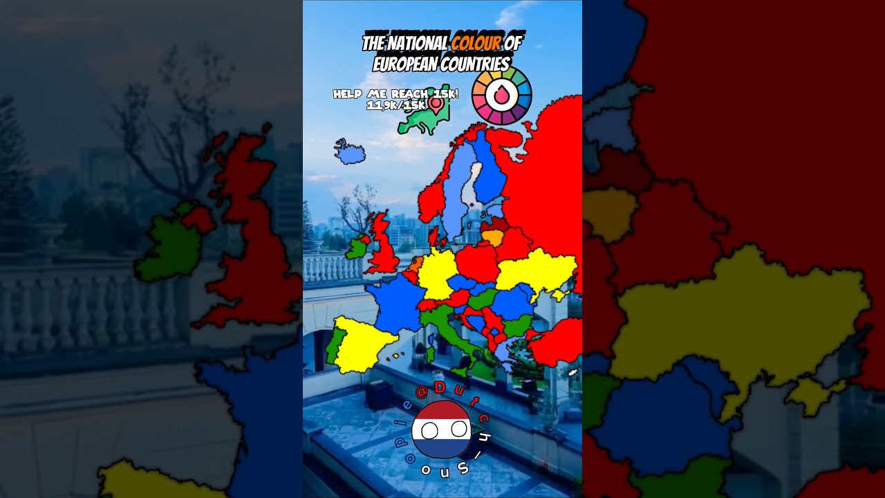The National Colour Of European Countries #countries #geography #mapping #trending #viral #europe