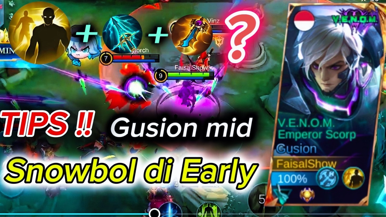 🔥TIMING gusion mid | Flicker + skill aktif | build dan rotasi biar mendominasi early sampai lategame