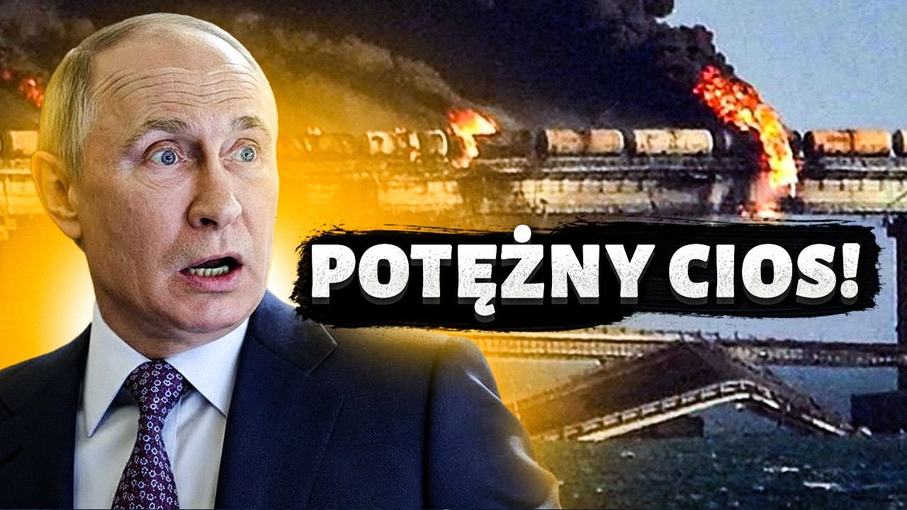 Most Krymski WYSADZONY? Uderzenie na Krym i południe Rosji. Drony NISZCZĄ cele Putina