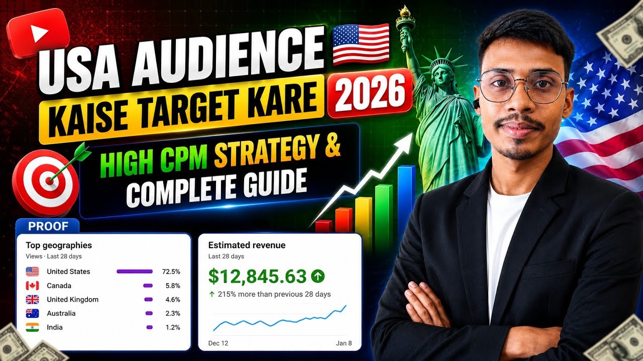 USA Audience Target Kaise Kare 2026 🇺🇸 | Get US Views on YouTube | High RPM Strategy 