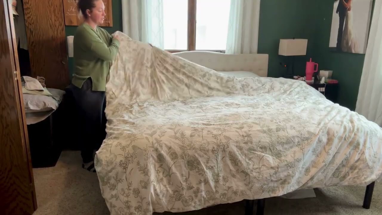Review of Bedsure Cotton Reversible Floral Duvet Cover #amazonfinds #naturalfibers #cozycottage