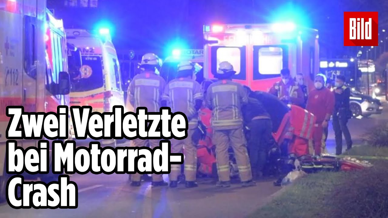 Schwerer Unfall in Berlin: Motorradfahrer und Radfahrer verletzt