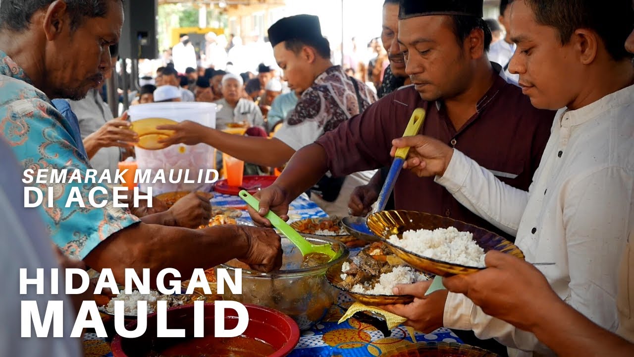 Suasana Maulid di Aceh - Hidangan Maulid untuk Ribuan Jamaah