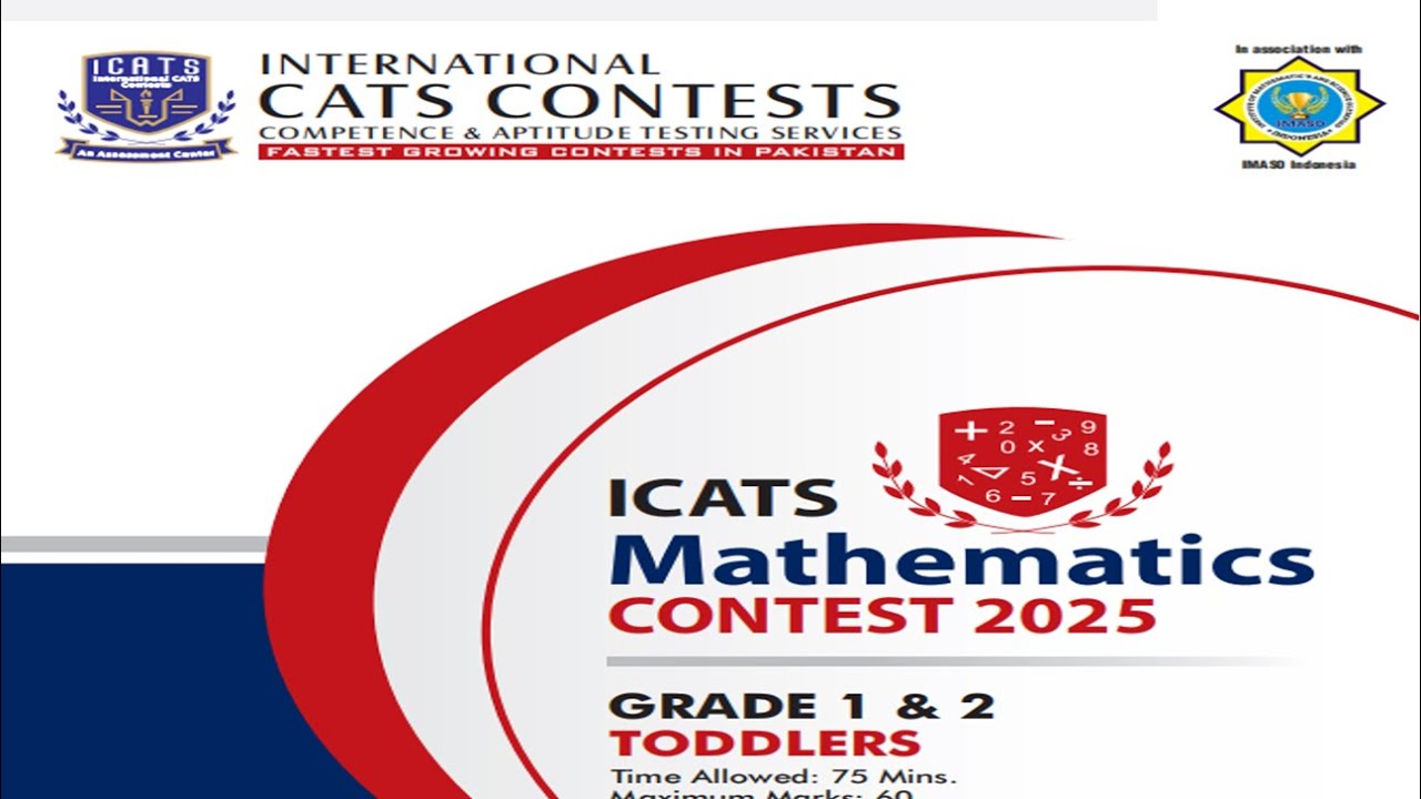 ICATS MATHEMATICS CONTEST 2025 I Grade 1 & 2 |Solved past papers| #maths #icats