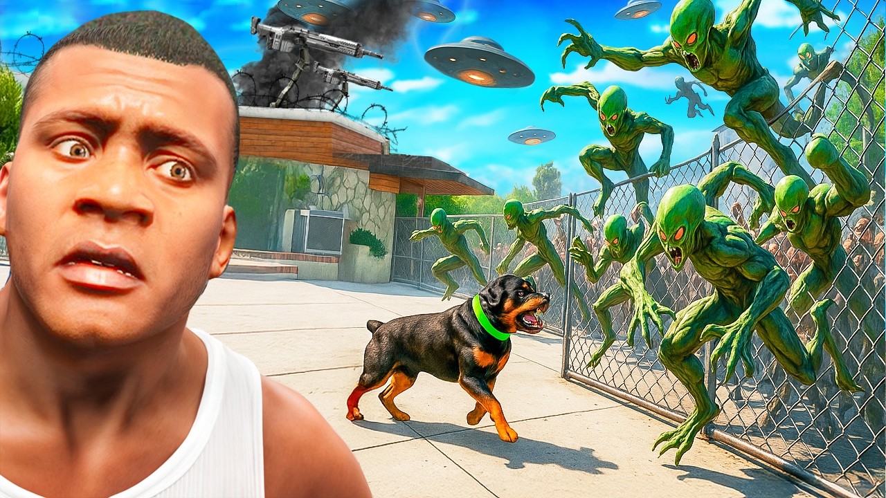 PROTEGIENDO mi CASA de ALIENS en GTA 5!
