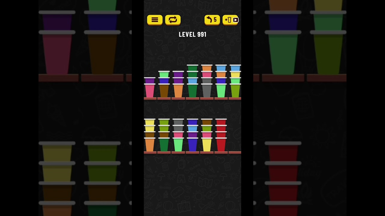 Cup sort puzzle level 991