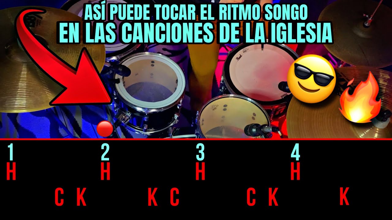 🔥 ASÍ PUEDE TOCAR EL RITMO SONGO EN LA IGLESIA 🔥 | Tutorial Batería! | 🥁🔥🎧