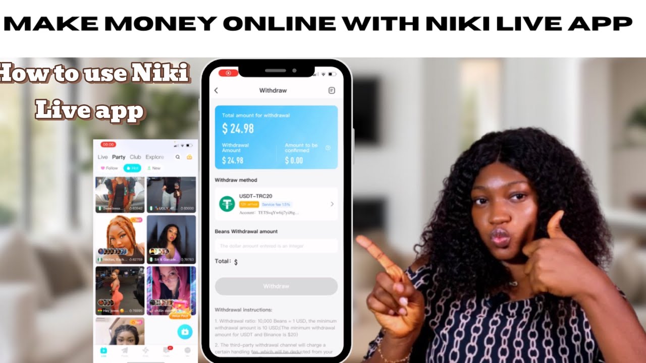How to make money online with  Niki live app |  How to use Niki live app - complete beginner guide