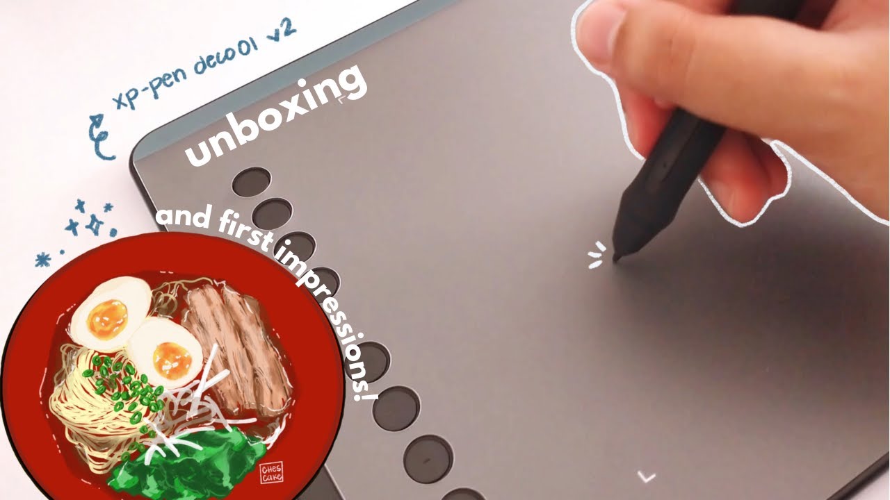 🐋 unboxing xp-pen deco 01 v2 + first impressions!