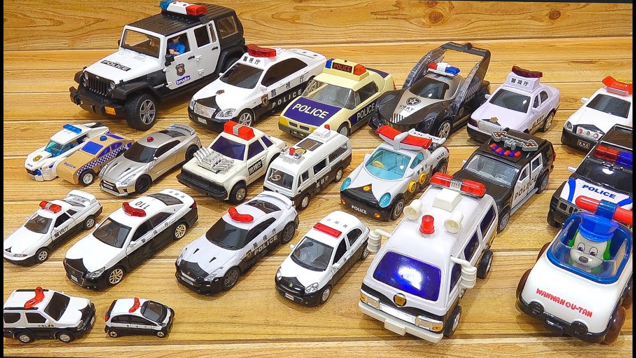 I will show you the minicar collection of police cars.