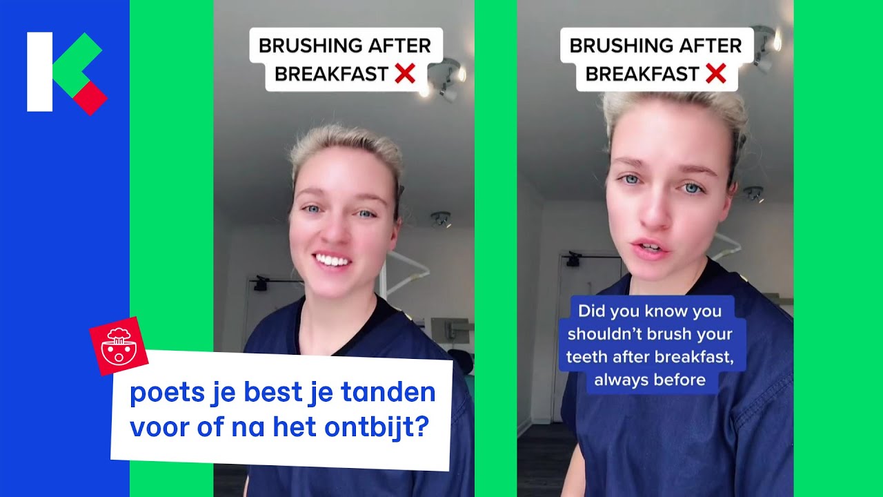 tanden poetsen voor of na het ontbijt: wat is beter?