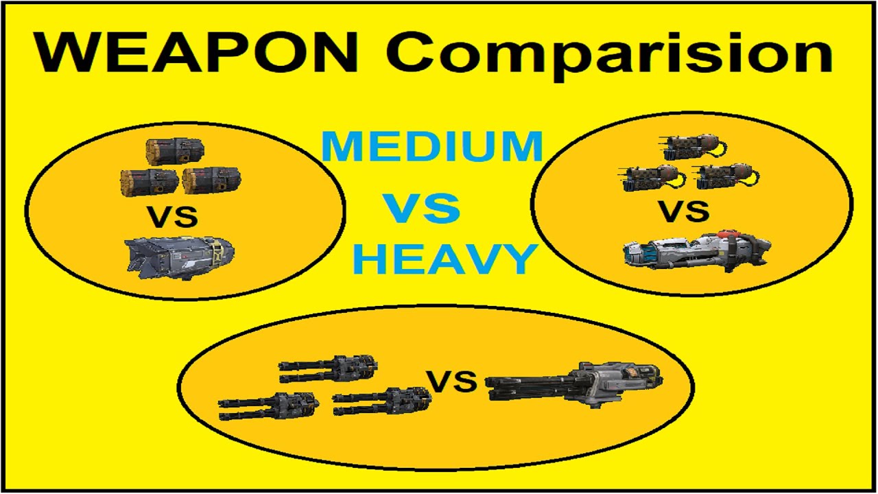 you will be shocked medium and heavy weapons Redeemer Taran Exodus Orkan Avenger Punisher