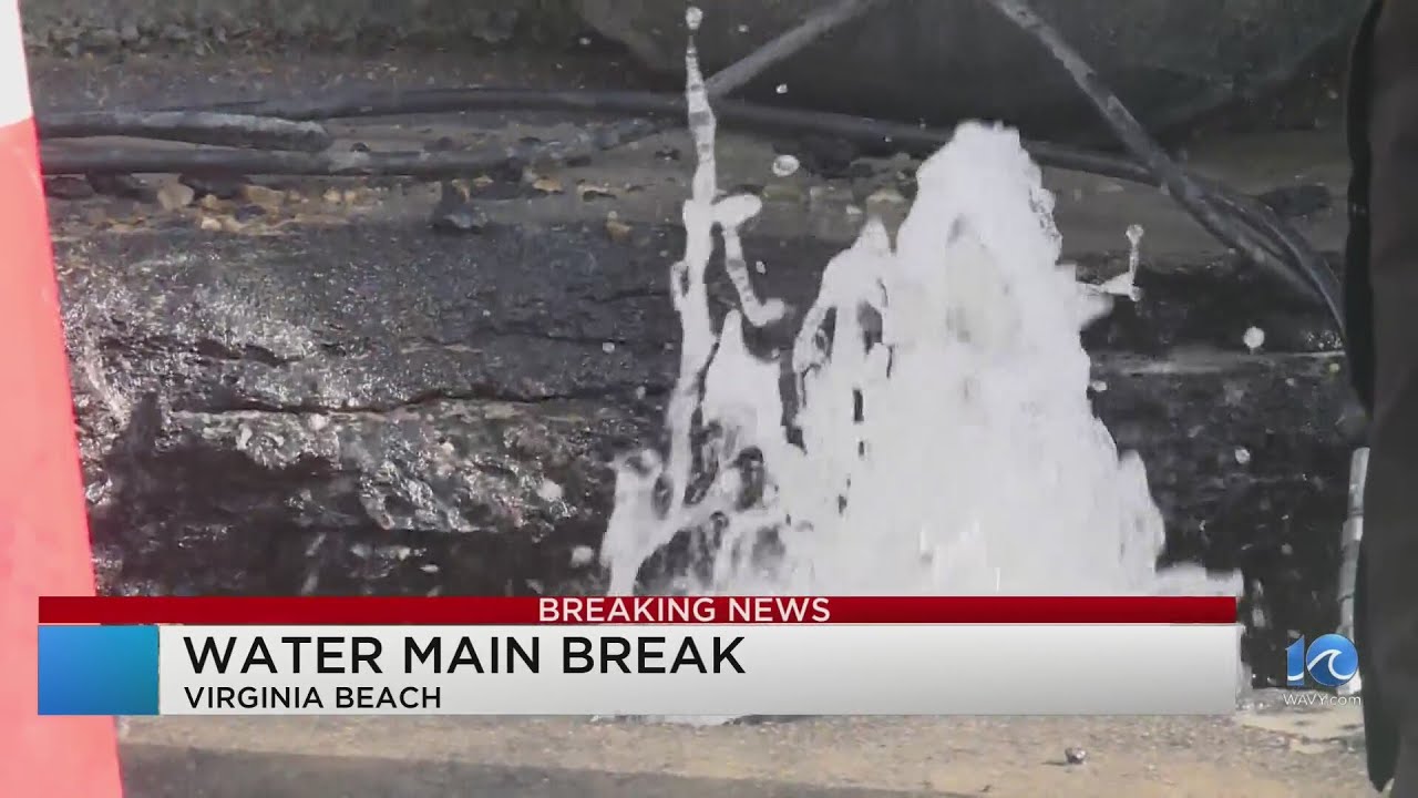 Water main break in VB on Princess Anne