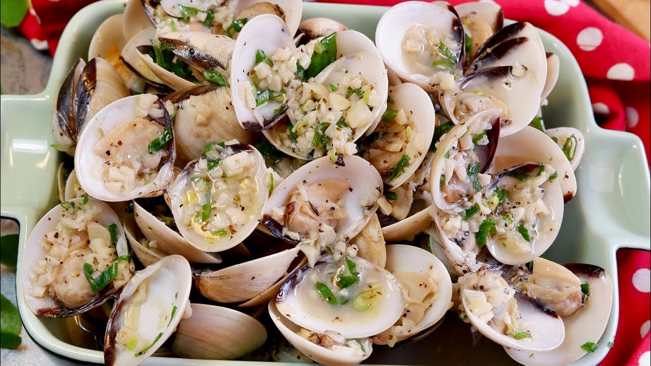 7 Ingredients + No Wine! 5-Min Garlic Butter Clams 蒜香牛油蛤蜊 Seafood Shellfish &bull; Venus Clams Or Mussels