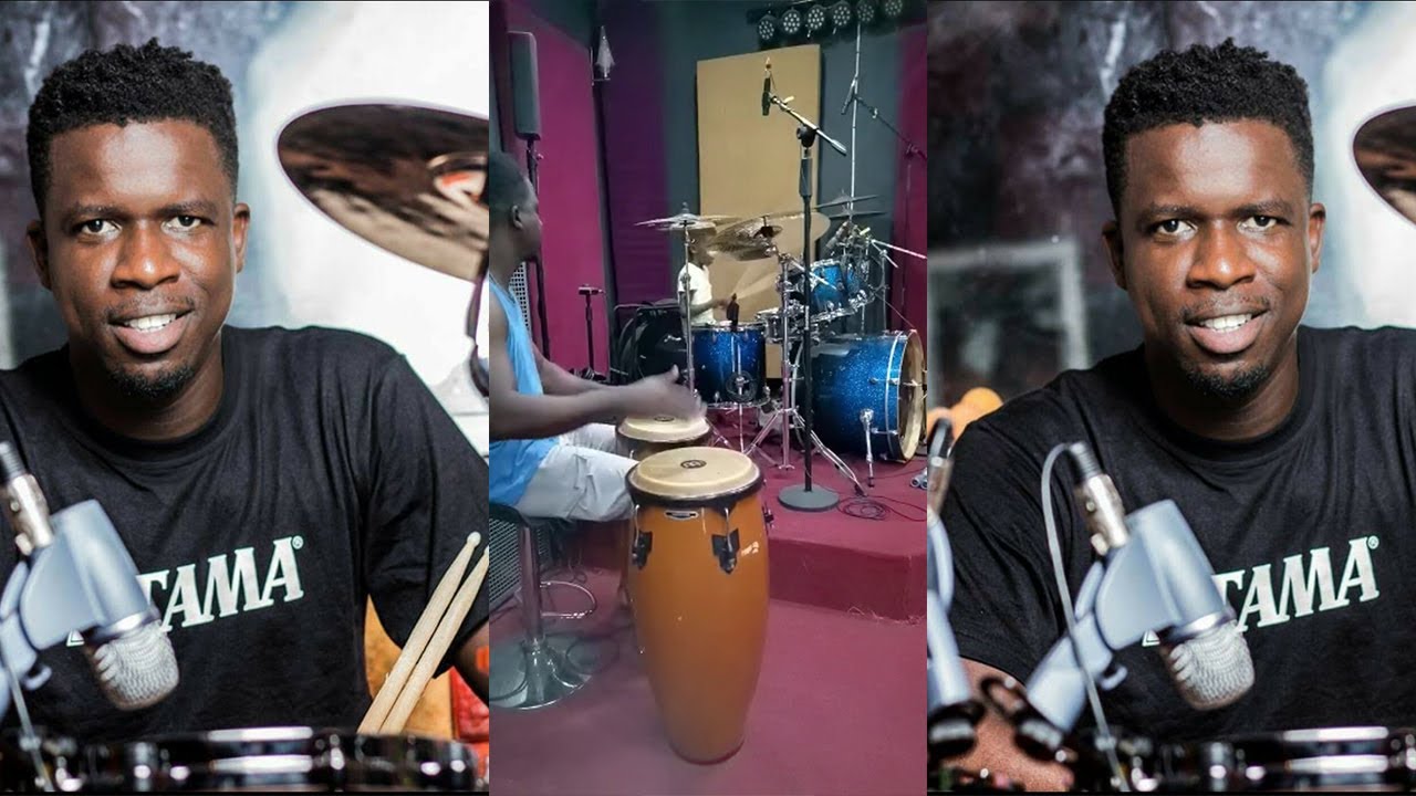 Francis Osei And His Son At Drums Rehearsal