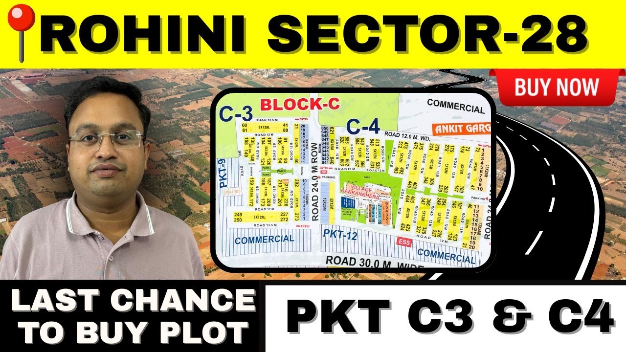 ROHINI SECTOR 28 PKT C3&C4|PRICE UPDATE & TOUR|START FROM 90LACS |  #dda #plot #rohini #home #metro