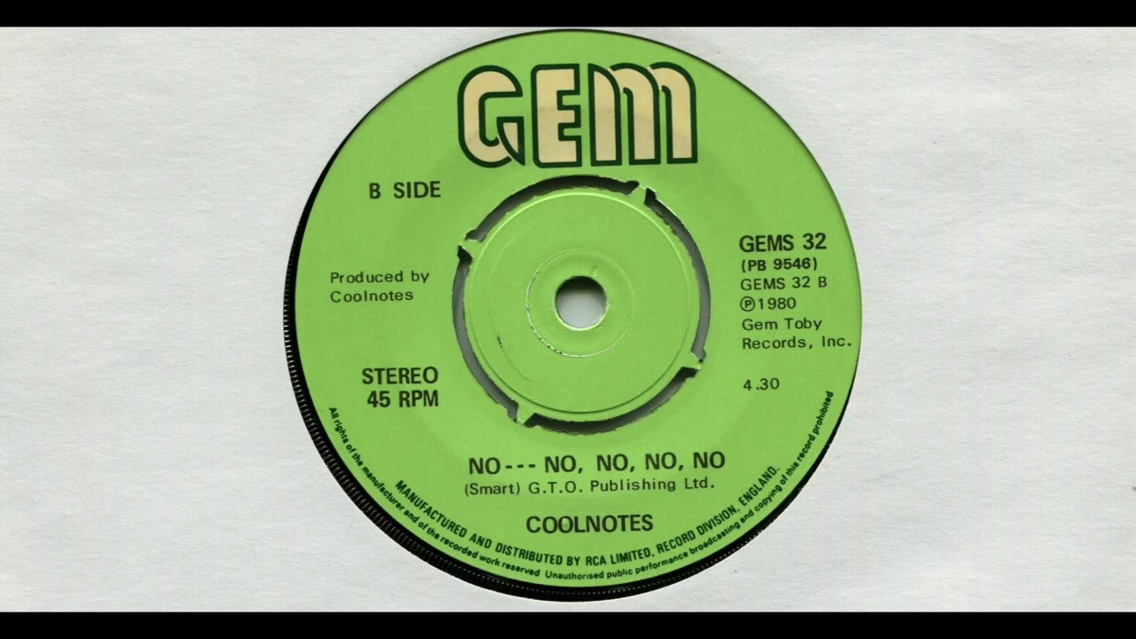COOLNOTES (THE COOL NOTES) / NO...NO, NO, NO, NO/ 1980 / B-SIDE / 7'' VINYL / 80'S