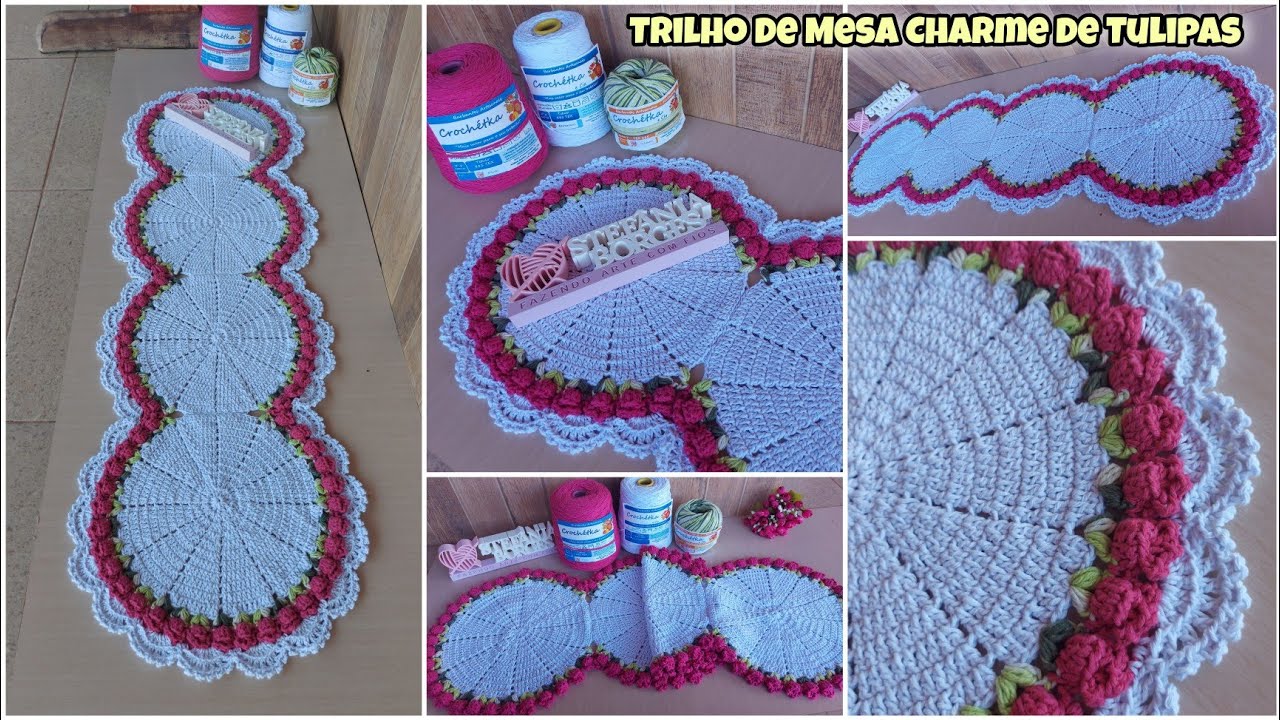 Trilho de Mesa Charme de Tulipas ( Parte 1/2 )