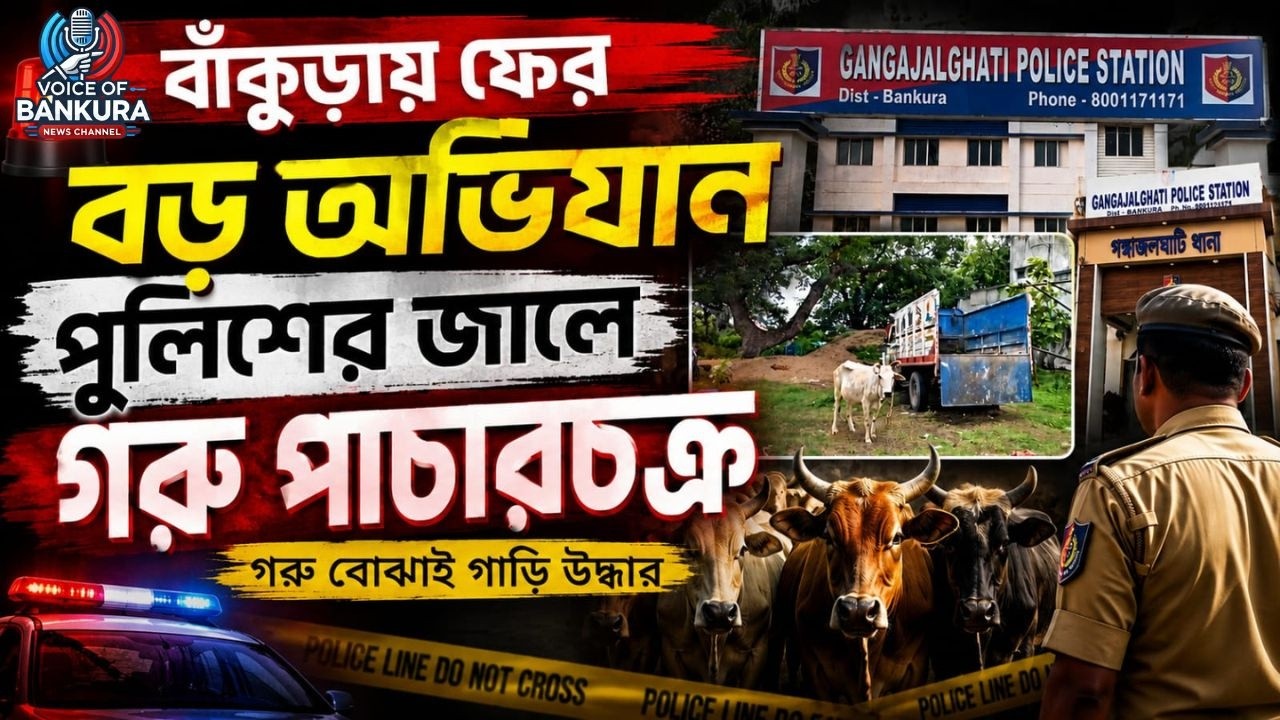 অবৈধ গরুপাচার রুখল গঙ্গাজলঘাটি থানা | IllegalCattle Smuggling Foiled by Gangajalghati Police | VOB |