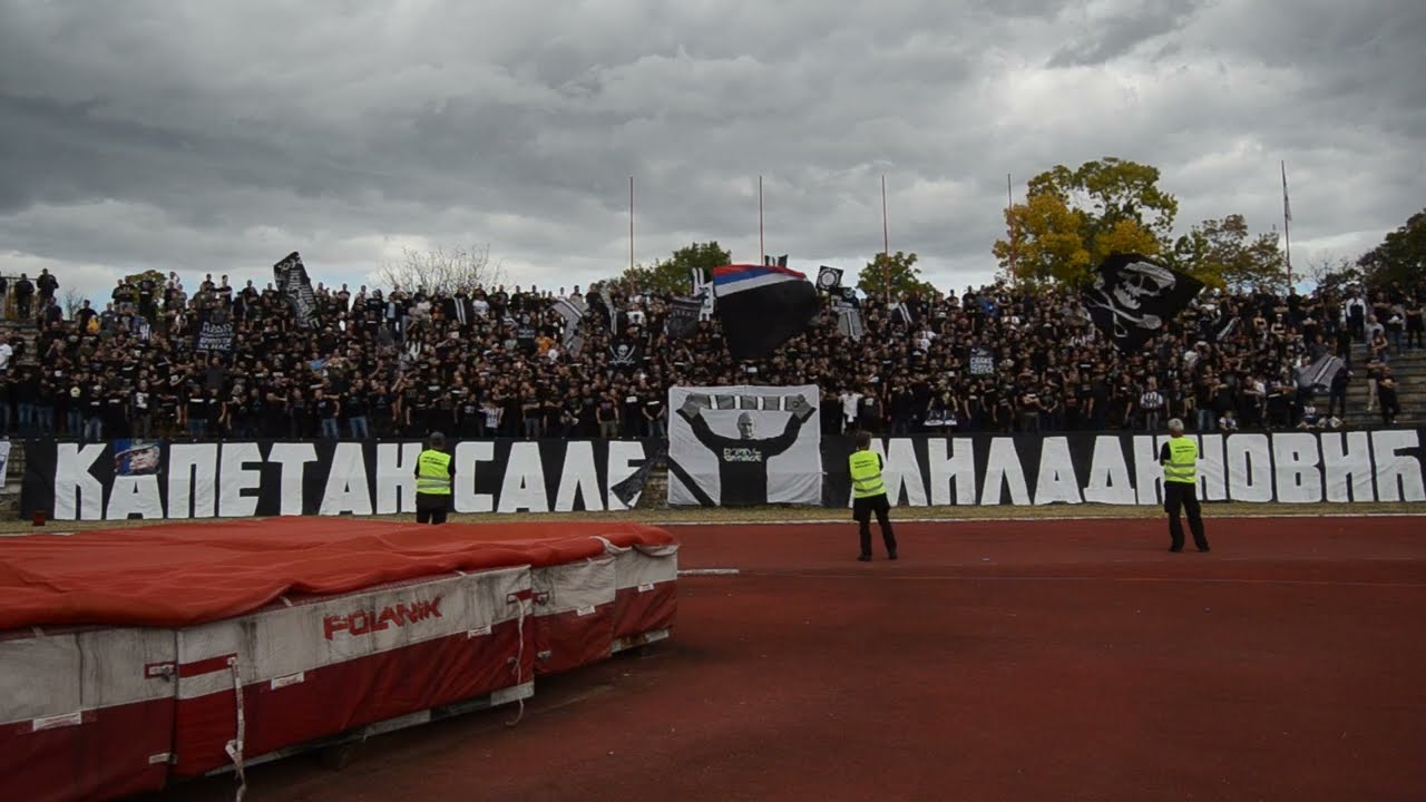 Grobari navijanje na Fk Radnički - Fk Partizan 25.10.2023.