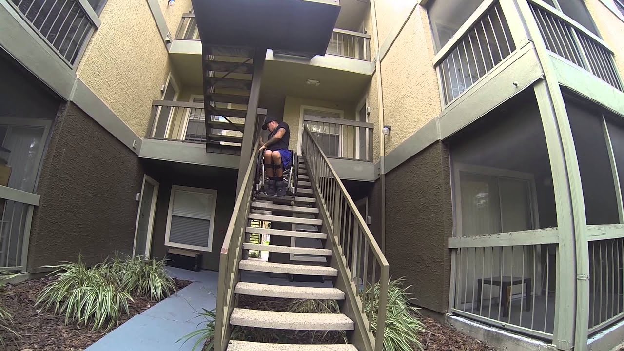 how to climb a set of stairs on your wheelchair