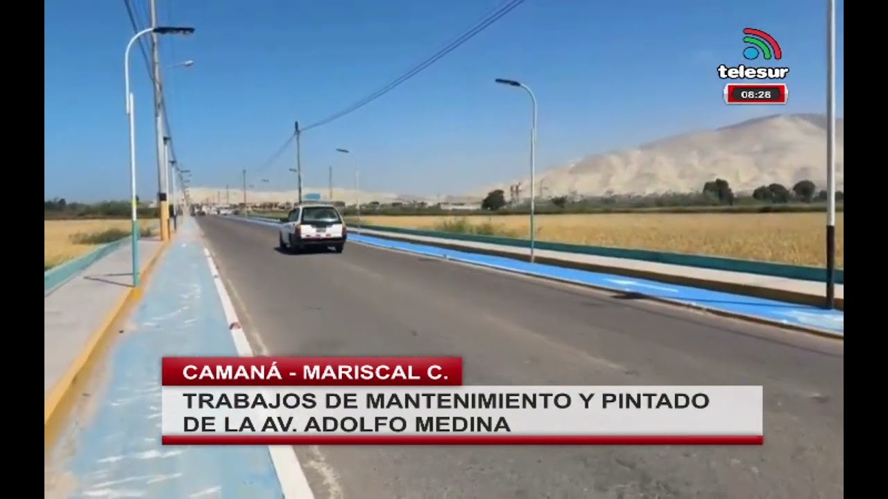 TRABAJOS DE MANTENIMIENTO Y PINTADO DE LA AV. ADOLFO MEDINA - #camana
