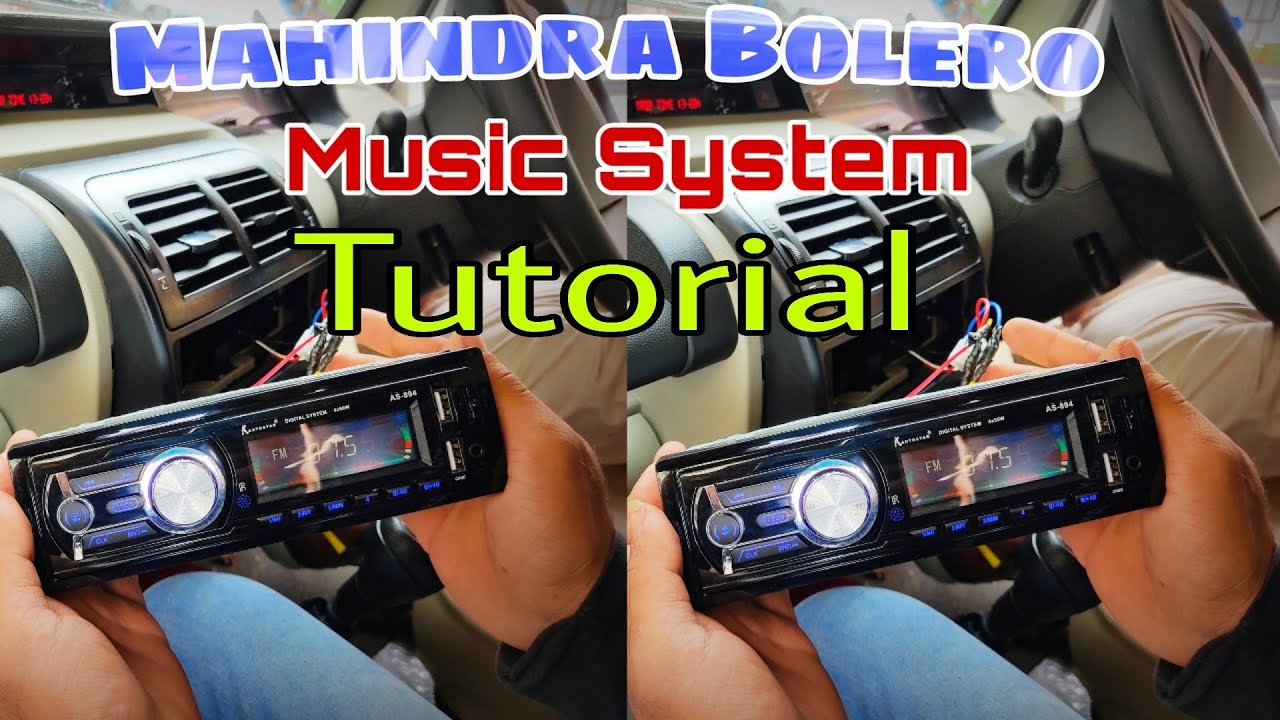 Mahindra Bolero BS6 Music Sytem Installation Tutorial | Wires Connection | Speakers installation |