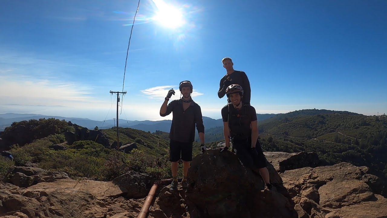 Mt Tamalpais East Peak Summit on Mountain Bikes (Mt Tam SF Marin Country Biking)