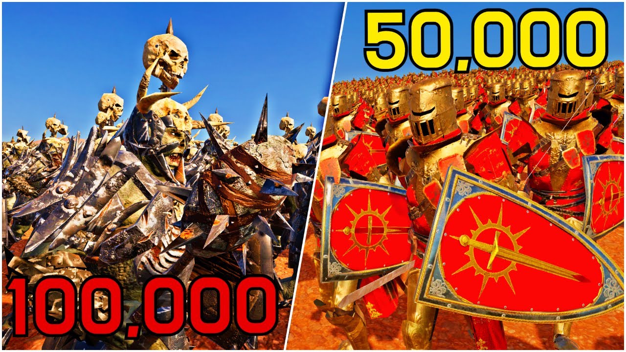 10K CRUSHER vs 5K SWORDSMEN - Epic Fantasy Battle Simulator EFBS