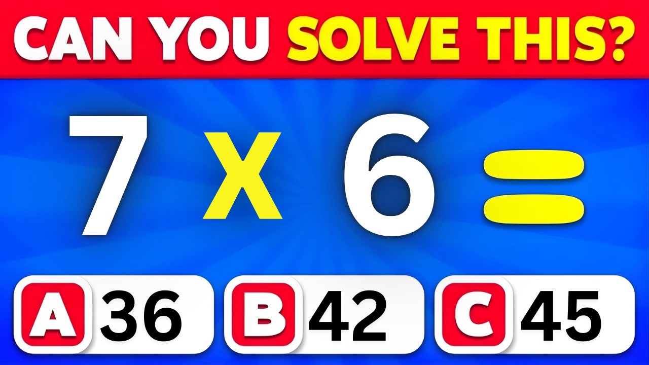 Multiplication Mcqs Test | Can You Solve All 20 MCQs?