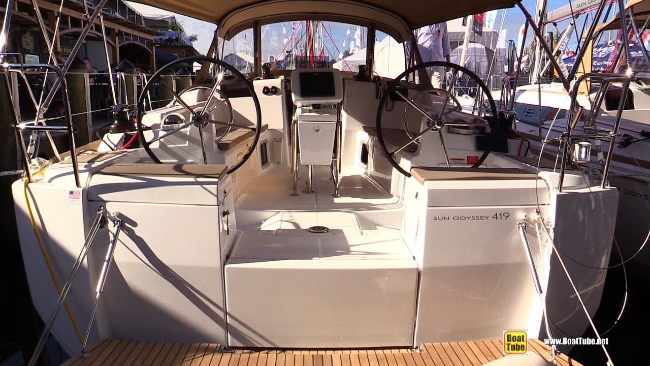 2017 Jeanneau Sun Odyssey 419 - Deck and Interior Walkaround - 2016 Annapolis Sailboat Show