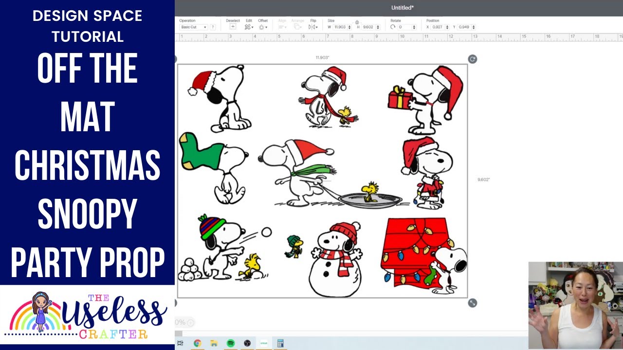 Off The Mat Snoopy Christmas Prop with Lights | Cricut Design Space Tutorial | The Useless Crafter